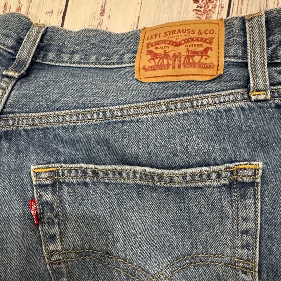 Levi’s ’94 Baggy Ripped High Rise Straight Jeans Raw Hem W31 - Picture 3 of 14